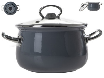 Кастрюля Infinity Gray, с крышкой, 18см, 2,9л, 8690068737493