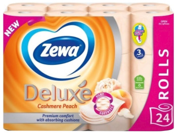 Туалетний папір Zewa Deluxе Персик, 3х шаровий (ціна за упаковку 24шт)