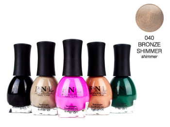 Лак для ногтей P.N.L №040 BRONZE Shimmer 15мл