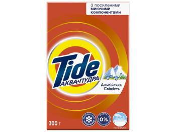 Порошок пральний Tide Аква-Пудра Альпійська свіжість, ручне прання, універсальний, 2 цикли, 300г