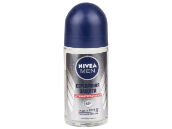 Дезодорант-антиперспірант кульковий для чоловіків Nivea men "Срібний захист" 50мл