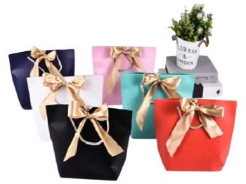 Пакет подарочный бумажный XL Chic bow, 42х27х12см
