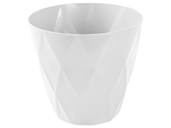 Горшок для цветов Violet House 0199 Prizma White, с внутренним сливом воды, 3л, 8690069935577