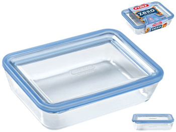 Форма с крышкой Pyrex Pure Glass, прямоугольная, боросиликатное стекло, 800мл, 19×14×5см