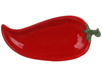 Тарелка керамическая Pepper, 22х10х5,2см, цвет - красный