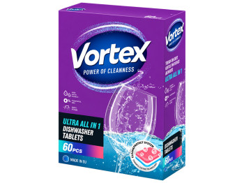 Таблетки для посудомоечной машины Vortex Ultra All in 1, 60 шт