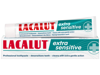 Паста зубна Lacalut Extra Sensitive, зниження чутливості та догляд за ясен, 75мл
