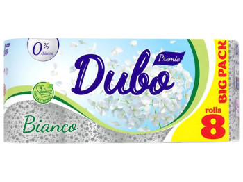 Бумага туалетная Диво Premio Bianco СГ 15г/м, трехслойная, белая, на гильзе (цена за упаковку 8 шт)