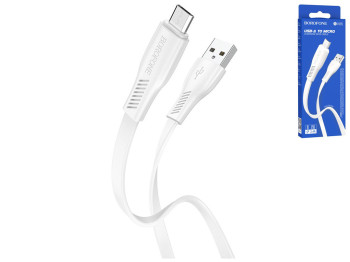 Кабель USB Borofone BX85 Micro 2.4A, Білий