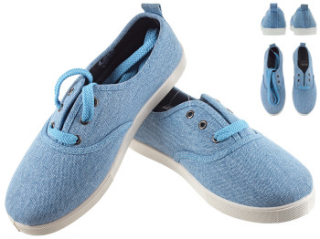 Кеды женские/подростковые голубые, литая подошва (36 размер, маломерят)
