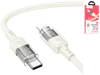 Кабель USB Hoco U129 PD27W Type-C to Lightning 1,2м Колір Бежевий