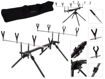 Подставка Sams Fish трансформер 2в1 под 4 удочек 72х65х72см