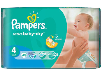 Подгузники Pampers "Active Baby-Dry Maxi" (7-14 кг) 49шт