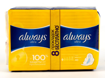 Прокладки Always Ultra "Light" 40шт 3капли