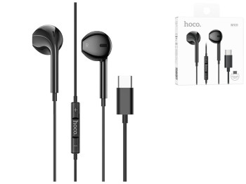 Навушники Hoco M101 Crystal joy wire-controlled digital earphones Type-C, Колір Чорний