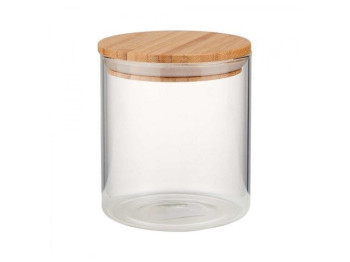 Банка з бамбуковою кришкою, 240мл, 6,5×8см
