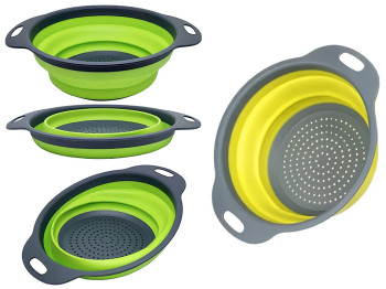 Друшляк складаний силіконовий, круглий, 20х8,3см