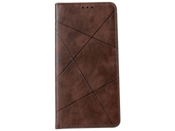 Чохол-книжка Business Leather для Xiaomi Poco X4/Redmi Note 11 Колір Коричневий
