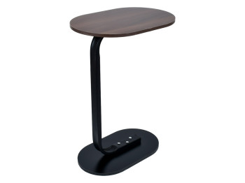 Стіл журнальний приставний металевий, коричневий, 59×31×55см