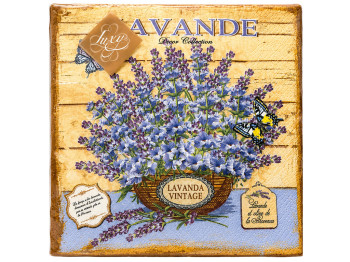 Серветки паперові тришарові Luxy Прованський букет, 33×33 см, 18 шт