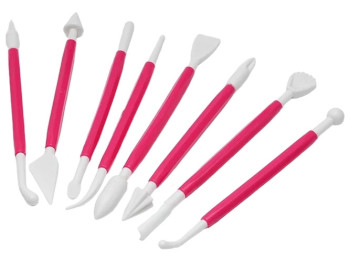 Набір стеків для роботи з мастикою, 16,5х2см (ціна за набір 8предметів)