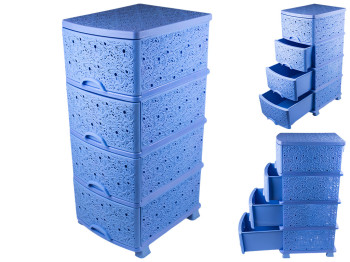 Комод Ажур - люкс (цвет - голубой) Efe plastics 47,5х37х91см