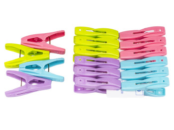 Прищепка бытовая пластик (цена за 16шт/уп)