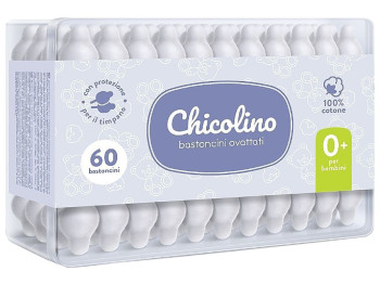 Ватные палочки Chicolino с ограничителем, 60шт