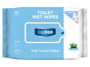 Папір туалетний вологий DeepFresh, біорозкладний, з екстрактом алое, 42шт