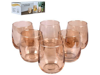 Набір склянок, низькі, 7х9см, 350мл (ціна за набір 6шт)