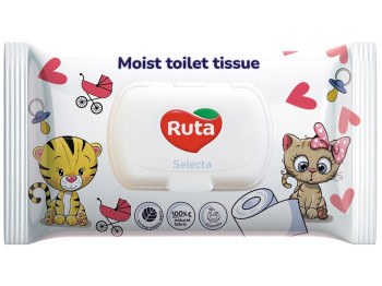 Влажная туалетная бумага Ruta Selecta, 40шт
