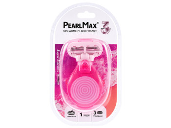 Бритвенный мини станок женский PearlMax со сменной кассетой, 3 лезвия, 1шт