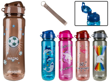 Бутылка-поилка спортивная пластиковая 9х7х26,4см 1л