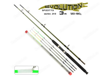 Спиннинг карповый штекерный фидер Sams Fish Crocodil evolution 3.0м 180г 2+3к