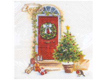 Салфетка La Fleur Праздничный порог, 33х33см, 2слоя, 16шт