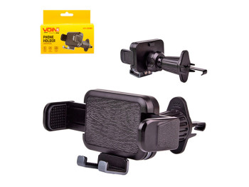 Тримач для телефону VOIN, гравітаційний, на дефлектор, чорний (UHV-2689BK)