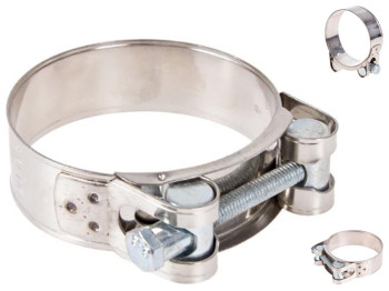 Хомут оцинкованный, усиленный GSB 74-79 W1 M8