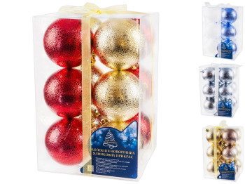 Елочные шарики Магічна Новорічна 6см (цена за набор 12шт)