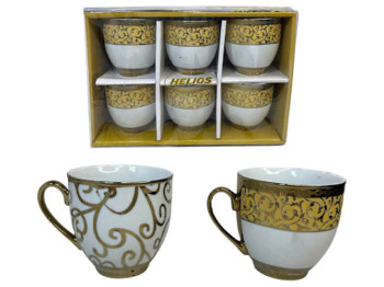 Набор чайно-кофейный Золото кофе, 180мл (цена за набор 6шт)