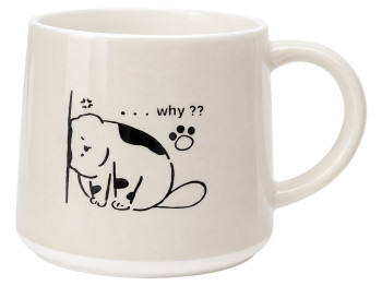 Чашка Limited Edition Coffee Buddy, фарфор, 380мл, цвет серый