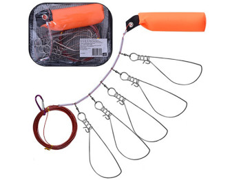 Кукан Sams Fish на 5 отводов с поплавком 3.5м