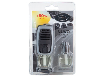 Ароматизатор на дефлектор Nuvo Double Blister Black с запаской, 8мл