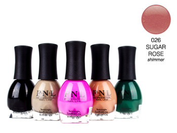 Лак для ногтей P.N.L №026 SUGAR ROSE Shimmer 15мл