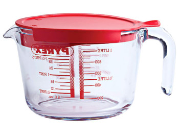 Стакан измерительный Pyrex Classic, 1л, с крышкой, 3426470277082