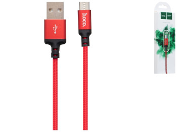Кабель USB Hoco X14 Times Speed Micro, Красно-Чёрный