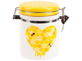 Банка керамическая с крышкой Honey, 650мл
