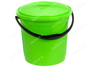 Ведро R plastic салатовое, с крышкой, 15л