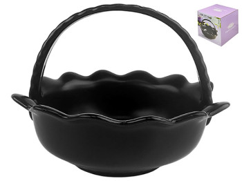 Цукерниця порцелянова Black 7" 18x15см