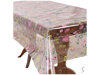 Клеенка France, силикон, ПВХ, 1,40×30м, дизайн бабочки и цветы (цена за рулон)