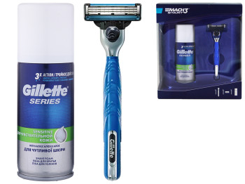 Набор подарочный (пена для бритья Gillette Series 100мл+бритва Gillette Mach 3 Start)